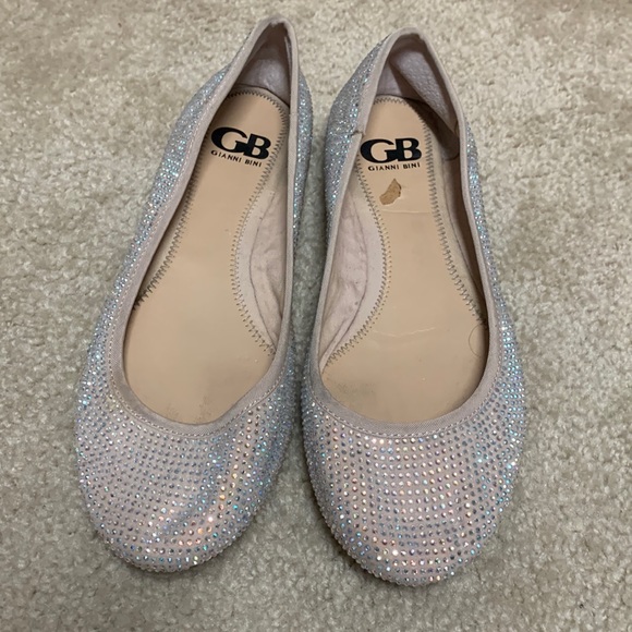 gianni bini rhinestone flats